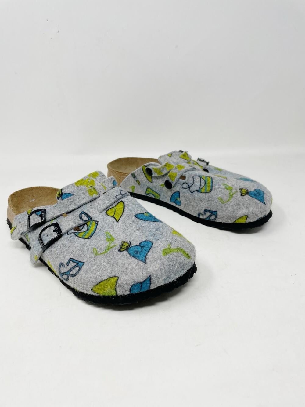 Birkis Birkenstock Camden Felted Wool Double Strap Y2K Clogs Shoes Comfy 38 7